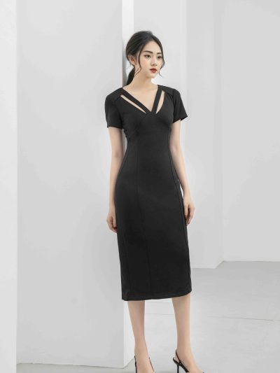 Đầm Body Midi Dáng Dài GEMMI Fashion, DK8416