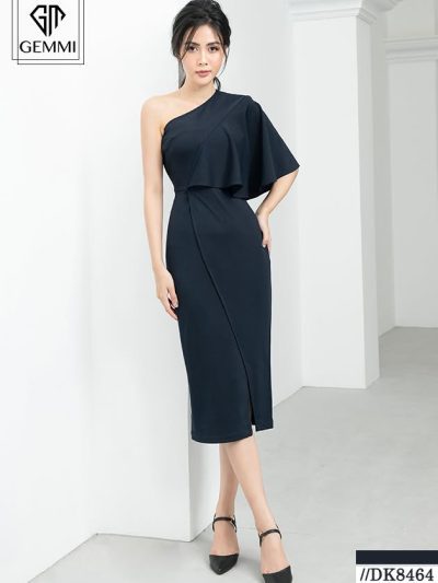 Váy đầm nữ thiết kế lệch vai dáng ôm body Gemmi fashion, DK8464