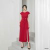 Váy nữ thiết kế GEMMI dáng ôm xẻ tà, co giãn 4 chiều màu đỏ, đen, DK8403