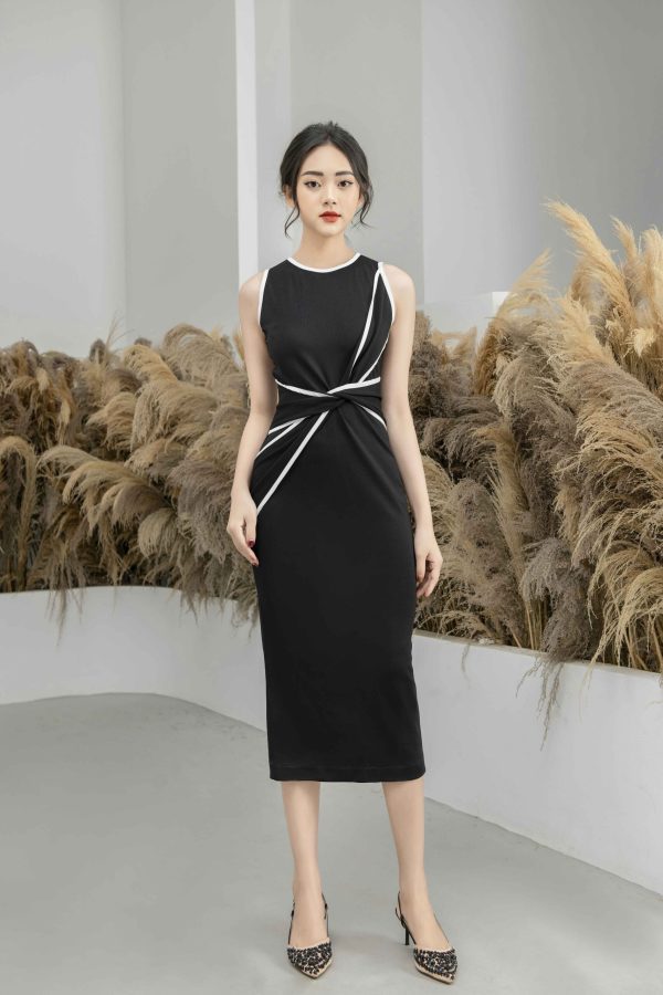 Đầm Body thiết kế dáng ôm không tay Gemmi fashion, DK8410