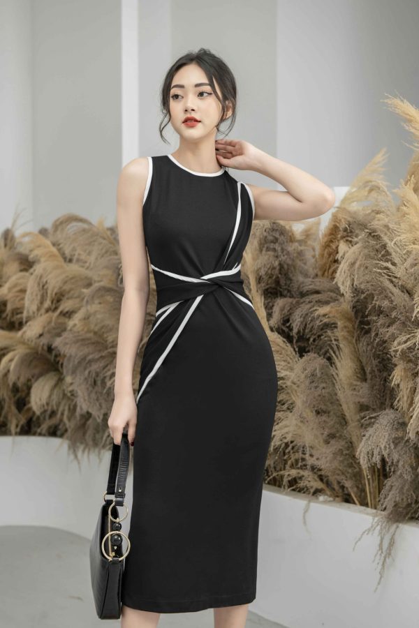Đầm Body thiết kế dáng ôm không tay Gemmi fashion, DK8410 - Hình ảnh 3