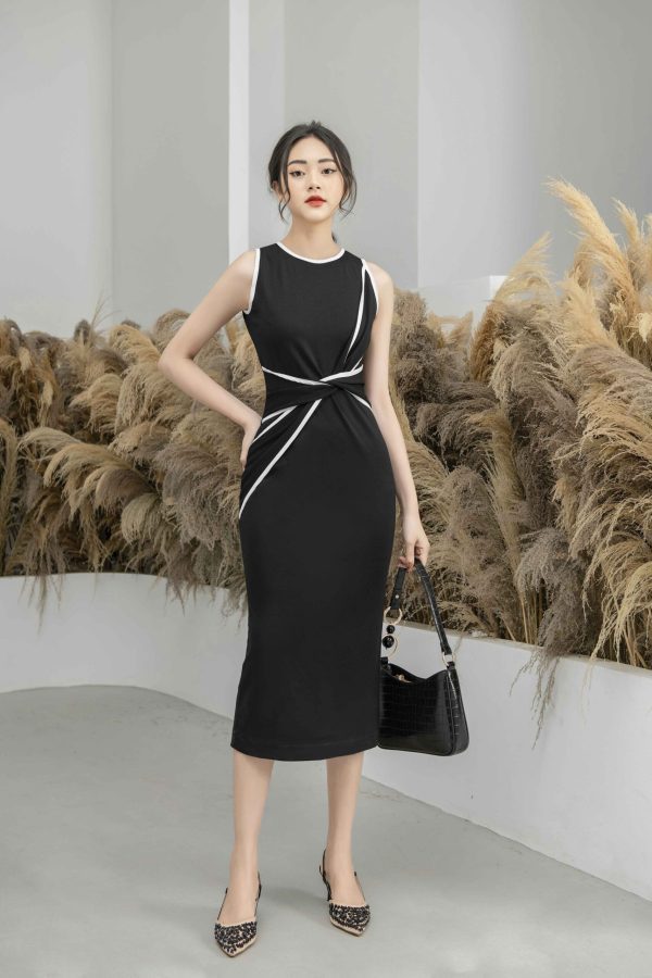 Đầm Body thiết kế dáng ôm không tay Gemmi fashion, DK8410 - Hình ảnh 4
