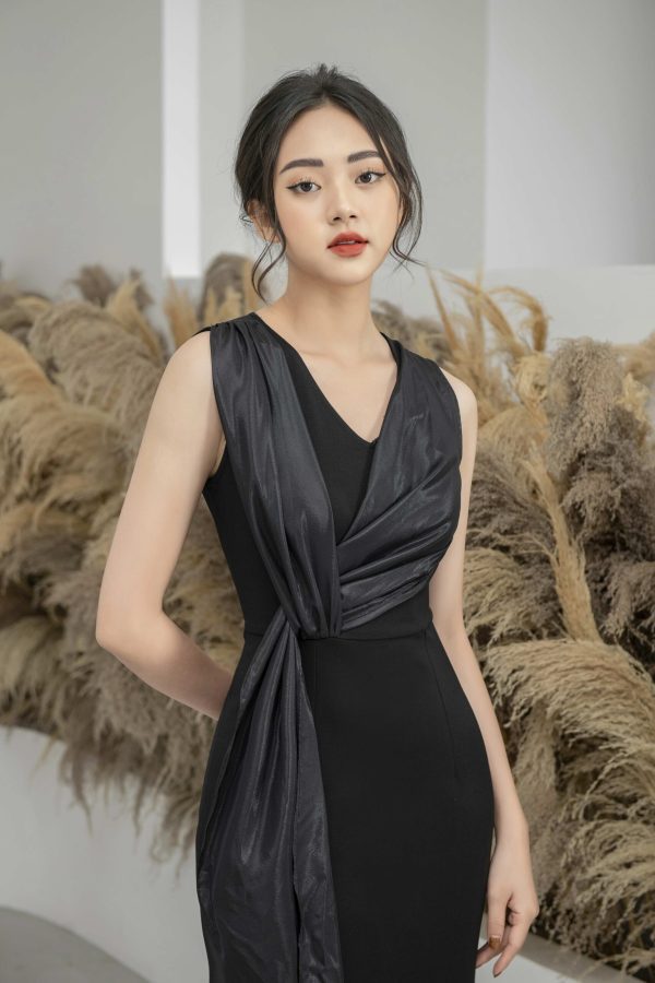 Đầm nữ thiết kế cổ V dáng ôm Gemmi fashion, DK8411 - Hình ảnh 3