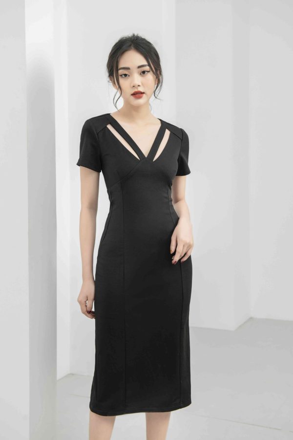 Đầm Body Midi Dáng Dài GEMMI Fashion, DK8416