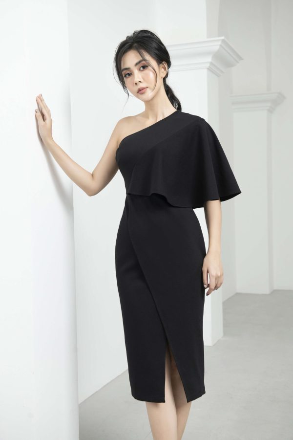 Váy đầm nữ thiết kế lệch vai dáng ôm body Gemmi fashion, DK8464 - Hình ảnh 7