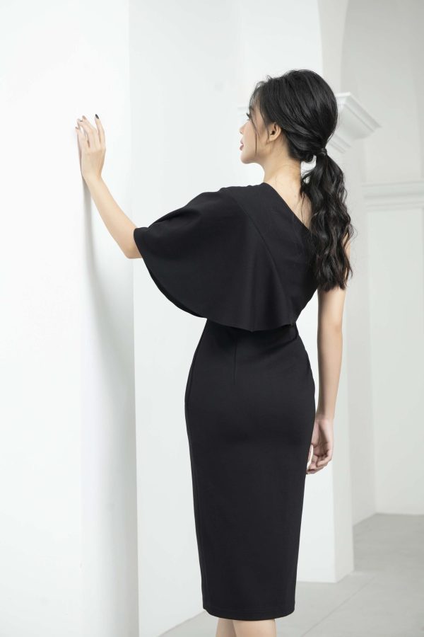Váy đầm nữ thiết kế lệch vai dáng ôm body Gemmi fashion, DK8464 - Hình ảnh 8