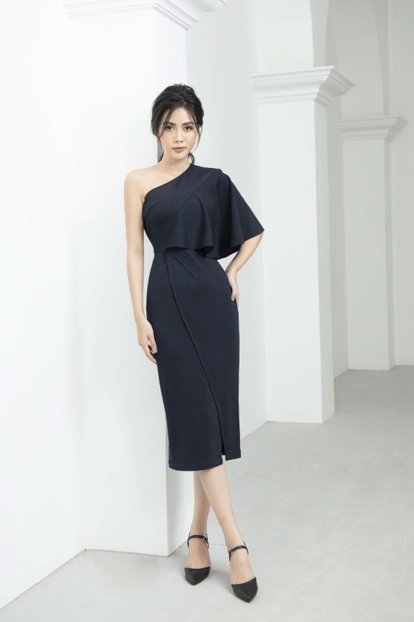 Váy đầm nữ thiết kế lệch vai dáng ôm body Gemmi fashion, DK8464 - Hình ảnh 9