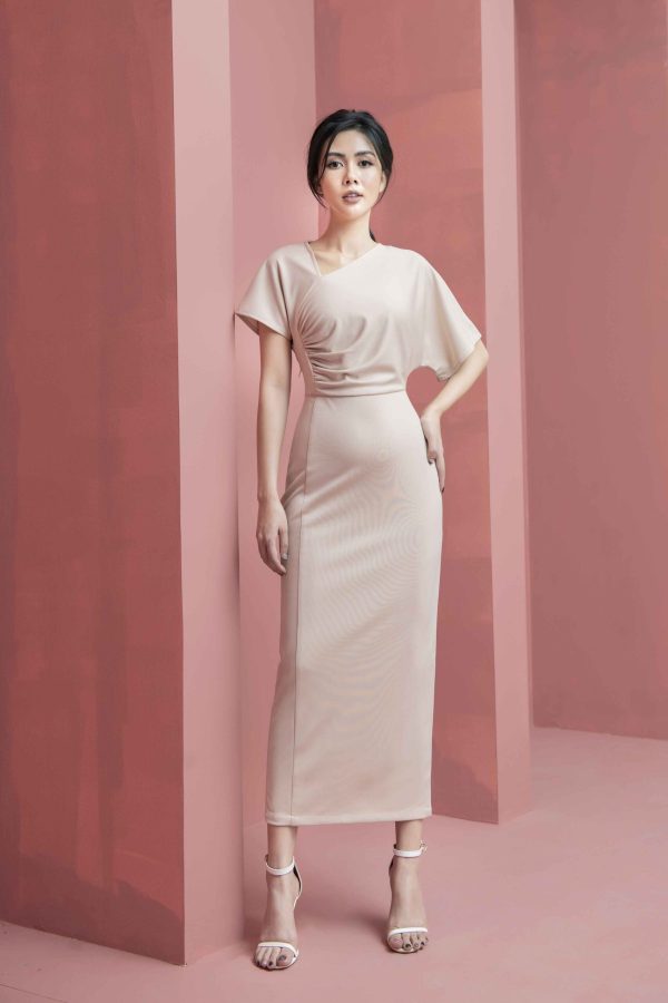 Váy đầm nữ dáng ôm body thiết kế lệch vai Gemmi Fashion, DK8466 - Hình ảnh 14