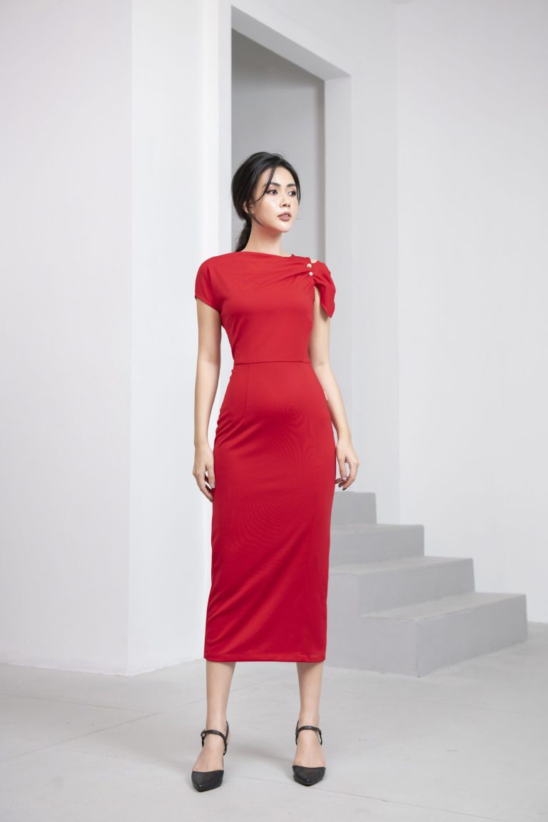 Váy đầm nữ thiết kế ôm body dáng dài Gemmi fashion, DK8463