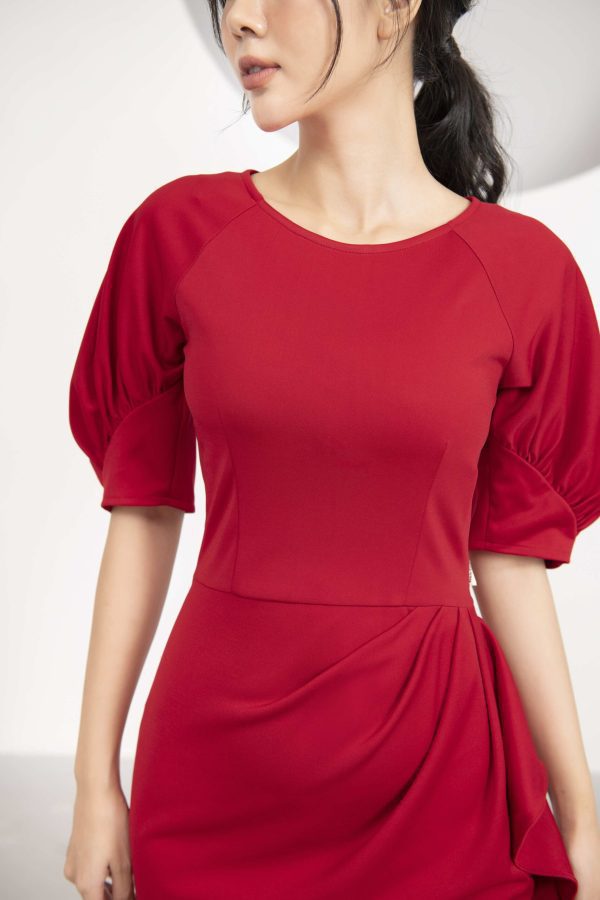 Đầm nữ đuôi cá GEMMI Fashion thiết kế cổ tròn tay bồng DK8421 - Hình ảnh 12
