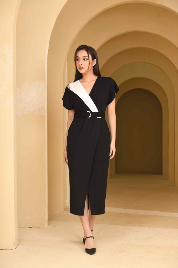 Váy đầm nữ thiết kế dáng ôm body xẻ tà Gemmi fashion, DK8445