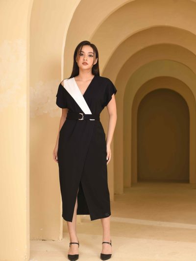 Váy đầm nữ thiết kế dáng ôm body xẻ tà Gemmi fashion, DK8445