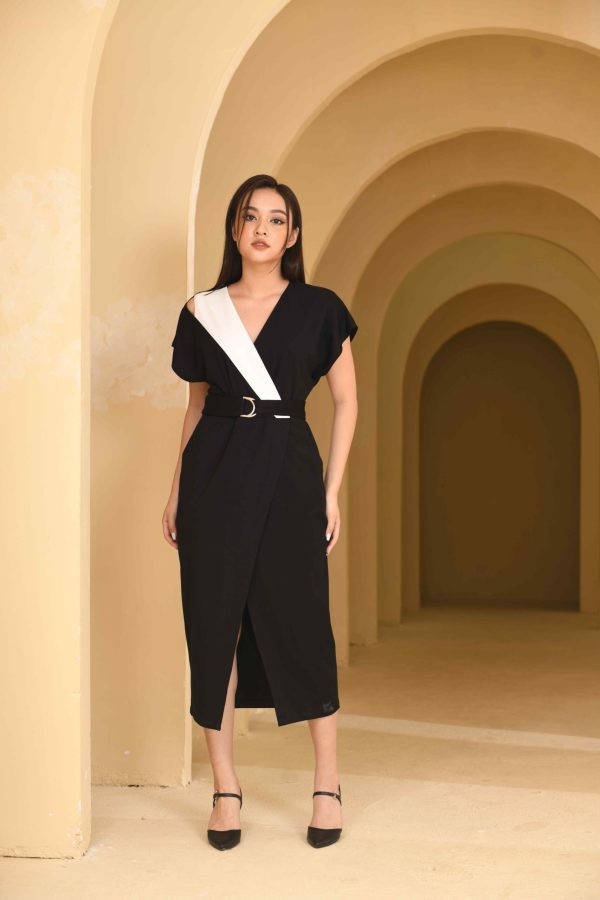 Váy đầm nữ thiết kế dáng ôm body xẻ tà Gemmi fashion, DK8445 - Hình ảnh 2