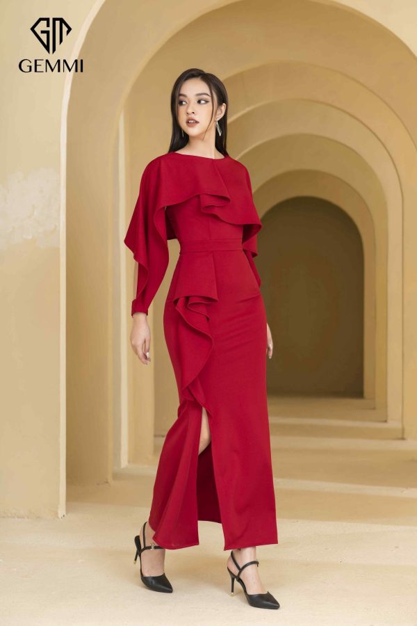 Váy đầm nữ thiết kế dáng ôm body xẻ hông Gemmi fashion, DK8447 - Hình ảnh 3