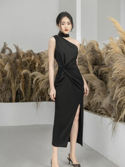 Đầm nữ dự tiệc thiết kế body xẻ tà sang trọng Gemmi fashion, DK8431