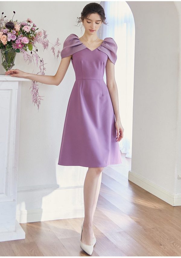Đầm Thiết Kế Dáng Xòe Phối Tơ Oganza GEMMI Fashion, DK8636 - Hình ảnh 8