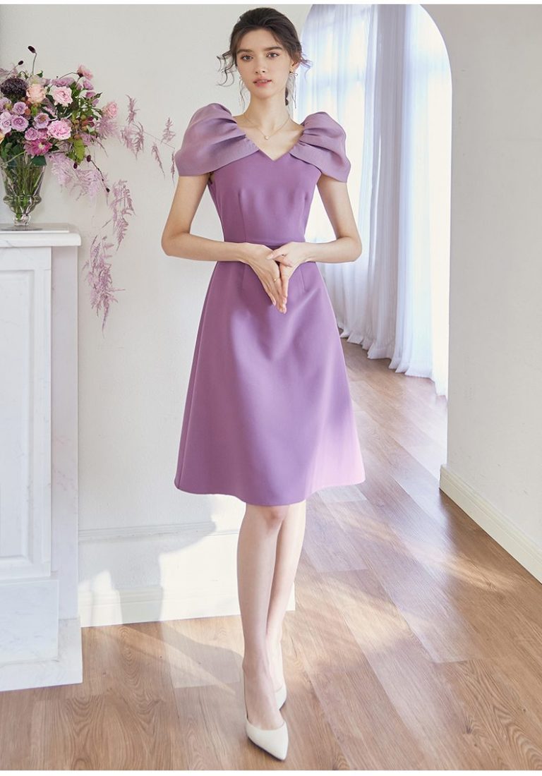 Đầm Thiết Kế Dáng Xòe Phối Tơ Oganza GEMMI Fashion, DK8636