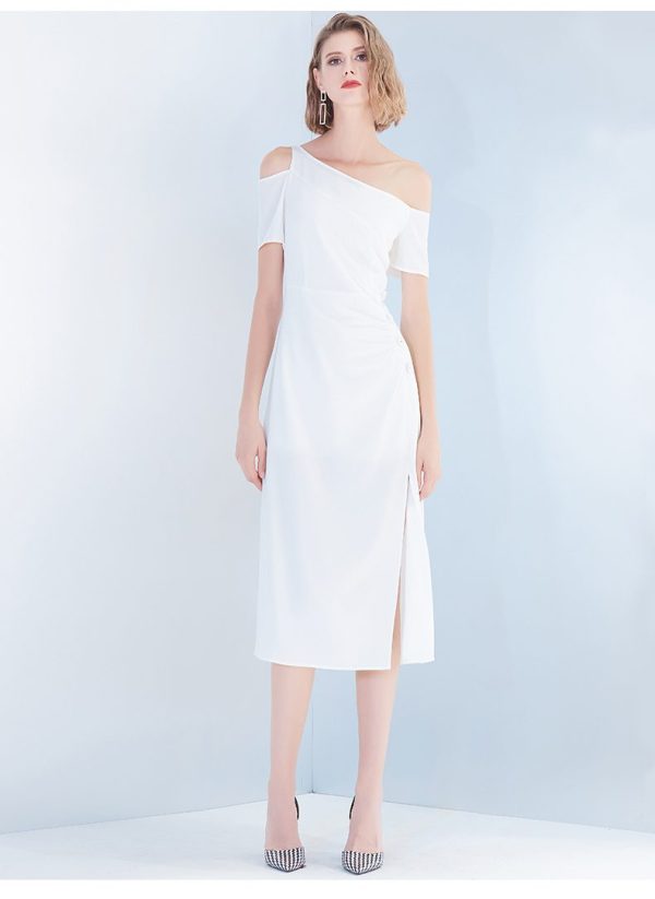 Váy đầm nữ thiết kế lệch vai xẻ tà Gemmi Fashion, DK8335 - Hình ảnh 3