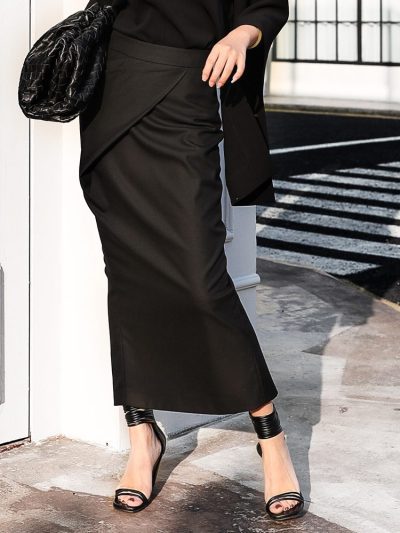 Chân váy nữ thiết kế dáng dài xẻ tà Gemmi fashion, JS114