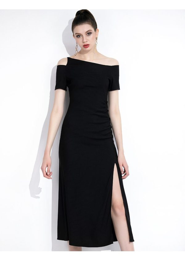 Váy đầm nữ thiết kế lệch vai xẻ tà Gemmi Fashion, DK8335 - Hình ảnh 7