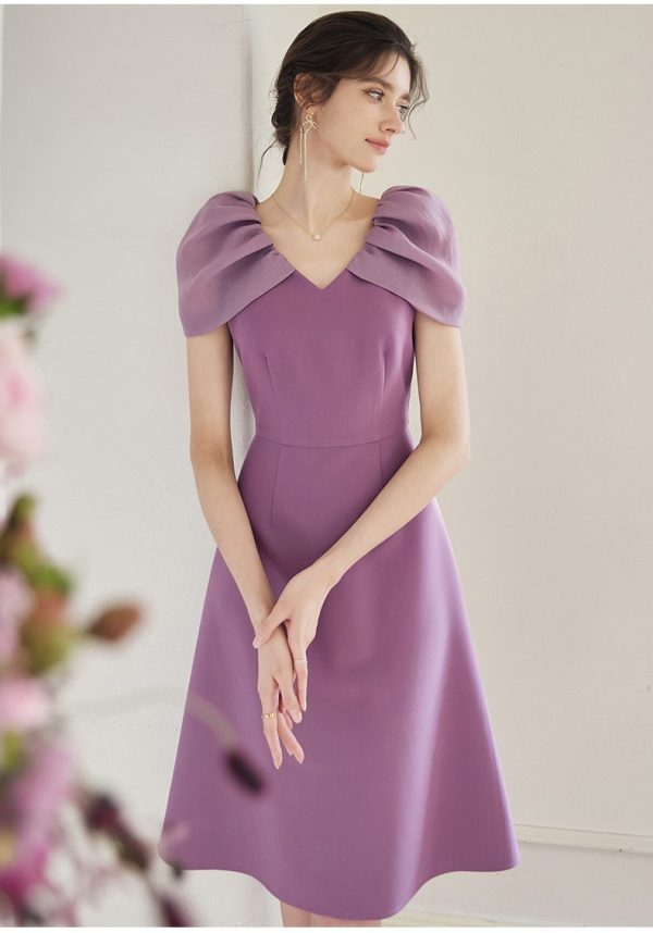 Đầm Thiết Kế Dáng Xòe Phối Tơ Oganza GEMMI Fashion, DK8636