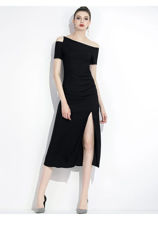 Váy đầm nữ thiết kế lệch vai xẻ tà Gemmi Fashion, DK8335 - Hình ảnh 9