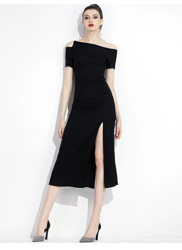 Váy đầm nữ thiết kế lệch vai xẻ tà Gemmi Fashion, DK8335 - Hình ảnh 8