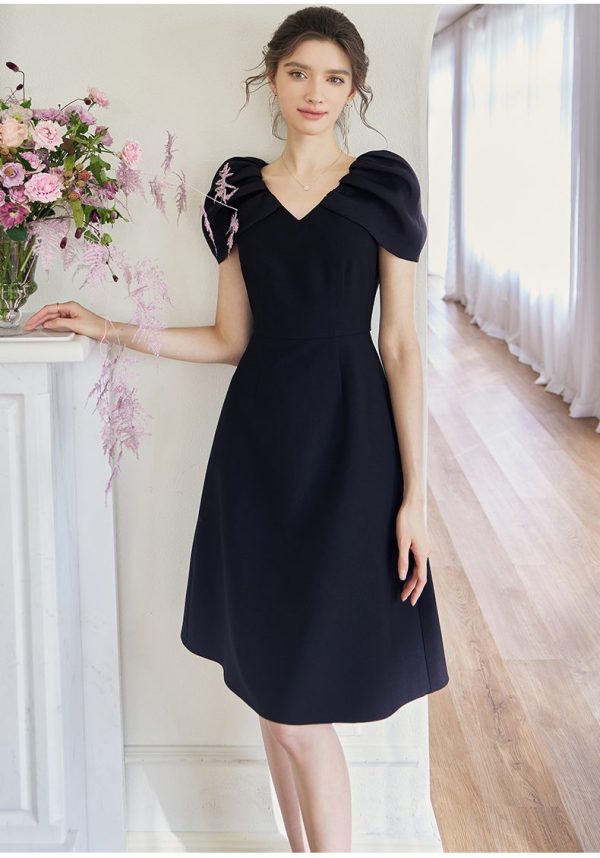 Đầm Thiết Kế Dáng Xòe Phối Tơ Oganza GEMMI Fashion, DK8636 - Hình ảnh 3
