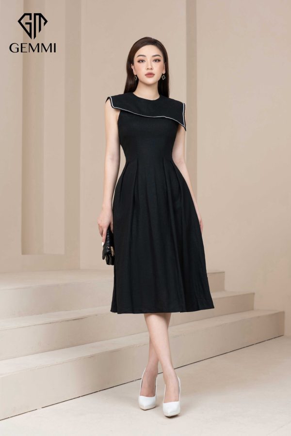 Váy đầm nữ Linen thiết kế dáng xòe Gemmi fashion, DK8471 - Hình ảnh 2