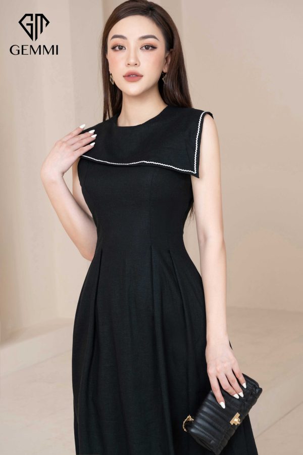 Váy đầm nữ Linen thiết kế dáng xòe Gemmi fashion, DK8471 - Hình ảnh 3