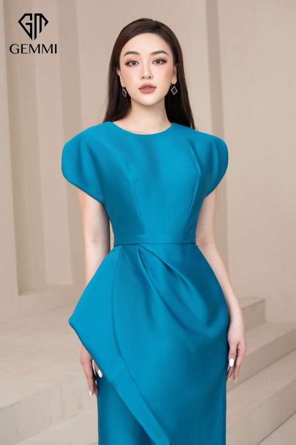 Váy đầm nữ công sở thiết kế lụa cao cấp Gemmi fashion, DK8479 - Ảnh 4