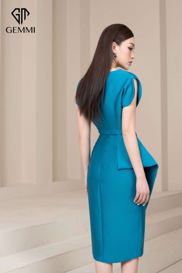 Váy đầm nữ công sở thiết kế lụa cao cấp Gemmi fashion, DK8479 - Ảnh 5