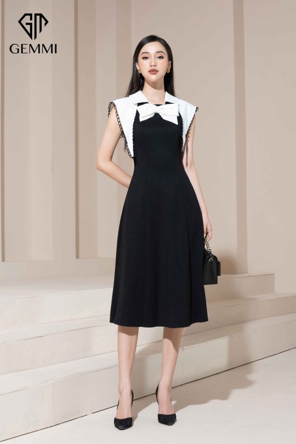 Váy đầm nữ công sở thiết kế dáng xòe Gemmi fashion, DK8488 - Hình ảnh 2