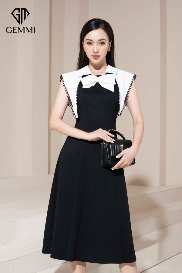 Váy đầm nữ công sở thiết kế dáng xòe Gemmi fashion, DK8488