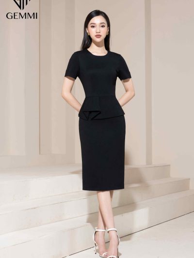 Váy đầm nữ công sở thiết kế peplum Gemmi fashion, DK8481
