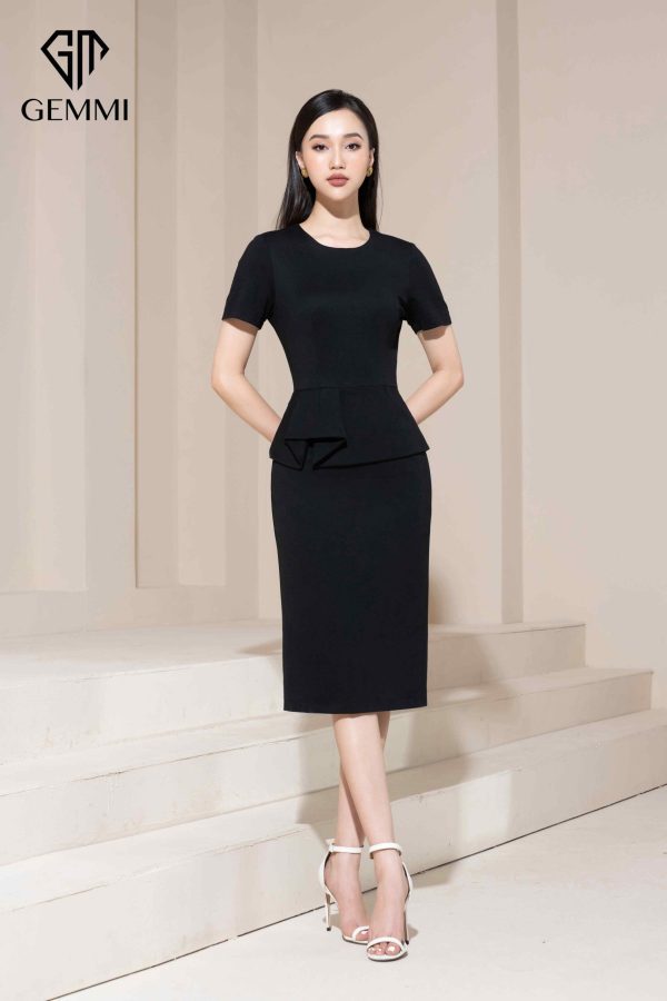 Váy đầm nữ công sở thiết kế peplum Gemmi fashion, DK8481 - Hình ảnh 2