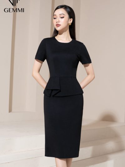 Váy đầm nữ công sở thiết kế peplum Gemmi fashion, DK8481