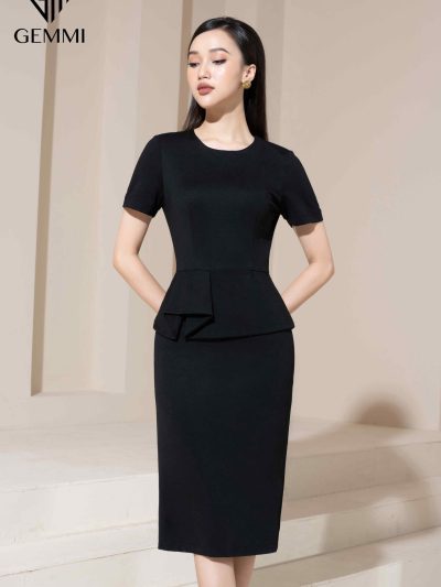 Váy đầm nữ công sở thiết kế peplum Gemmi fashion, DK8481