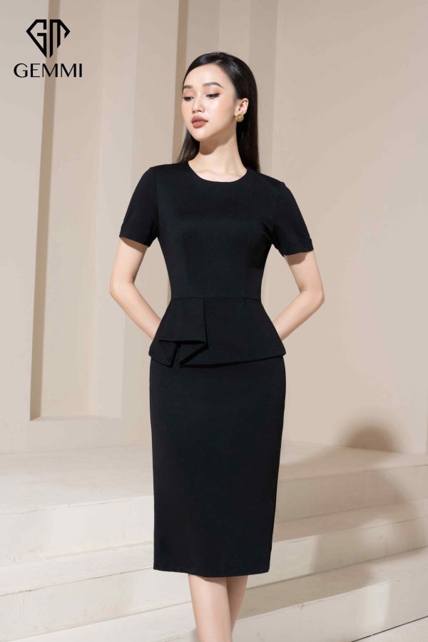 Váy đầm nữ công sở thiết kế peplum Gemmi fashion, DK8481