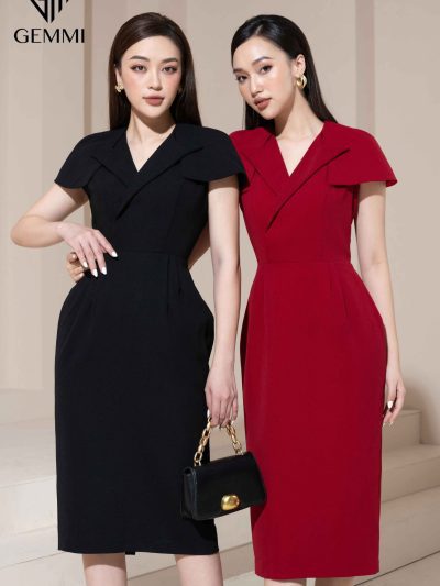 Váy đầm nữ công sở thiết kế dáng ôm body Gemmi fashion, DK8486