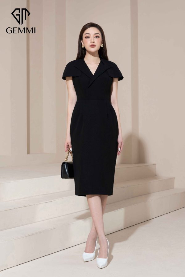 Váy đầm nữ công sở thiết kế dáng ôm body Gemmi fashion, DK8486 - Ảnh 4