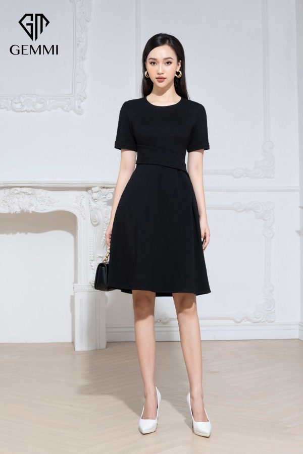 Váy đầm nữ công sở thiết kế dáng xòe Gemmi fashion, DK8496 - Hình ảnh 2