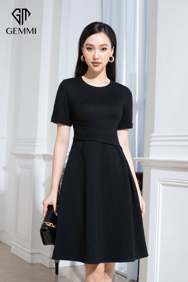 Váy đầm nữ công sở thiết kế dáng xòe Gemmi fashion, DK8496 - Hình ảnh 4