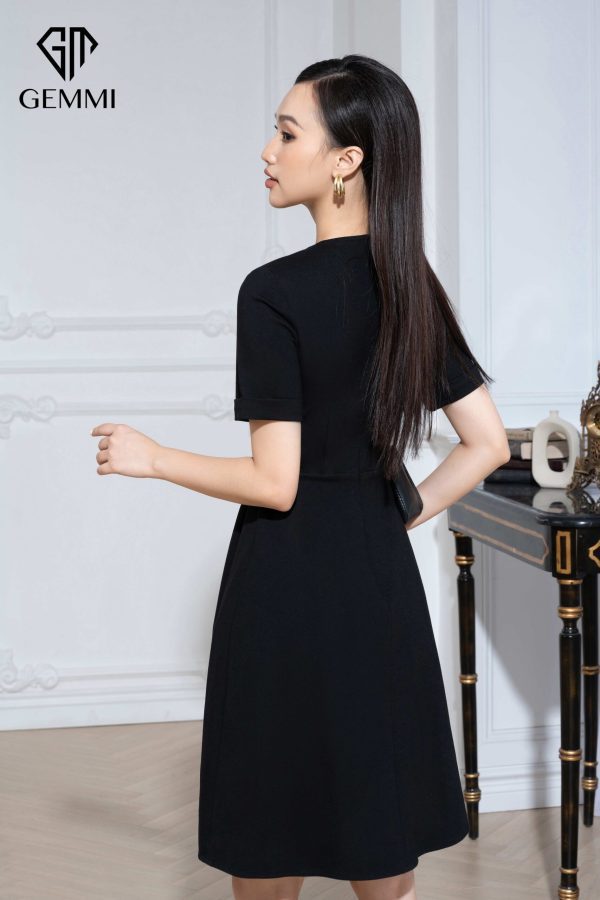 Váy đầm nữ công sở thiết kế dáng xòe Gemmi fashion, DK8496 - Hình ảnh 5