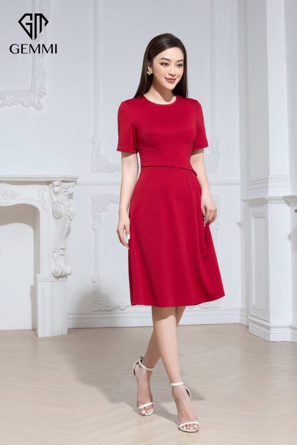 Váy đầm nữ công sở thiết kế dáng xòe Gemmi fashion, DK8496 - Hình ảnh 6