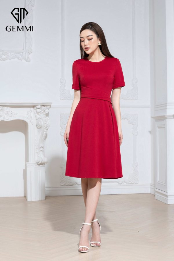 Váy đầm nữ công sở thiết kế dáng xòe Gemmi fashion, DK8496 - Hình ảnh 7