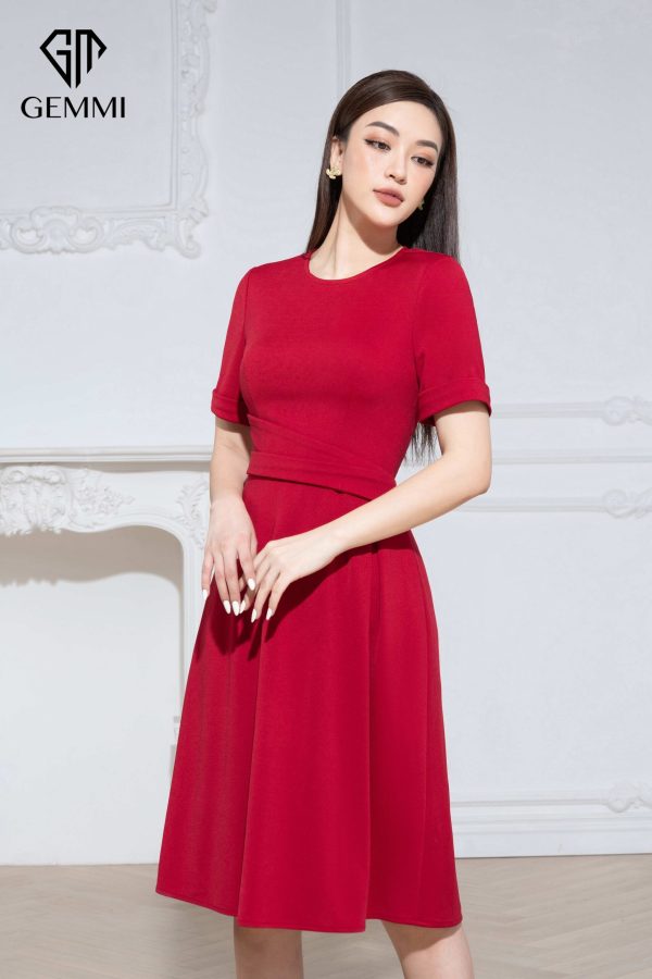 Váy đầm nữ công sở thiết kế dáng xòe Gemmi fashion, DK8496 - Hình ảnh 8