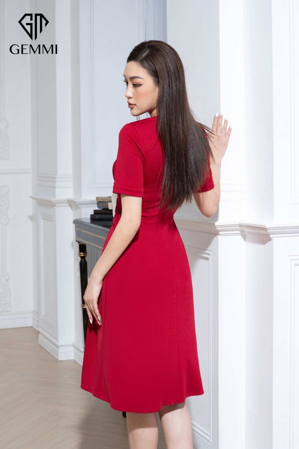 Váy đầm nữ công sở thiết kế dáng xòe Gemmi fashion, DK8496 - Hình ảnh 9