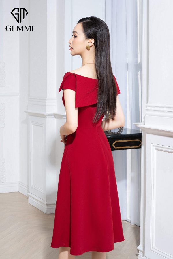 Đầm dự tiệc trễ vai thiết kế dáng xòe Gemmi fashion, DK8477 - Hình ảnh 4
