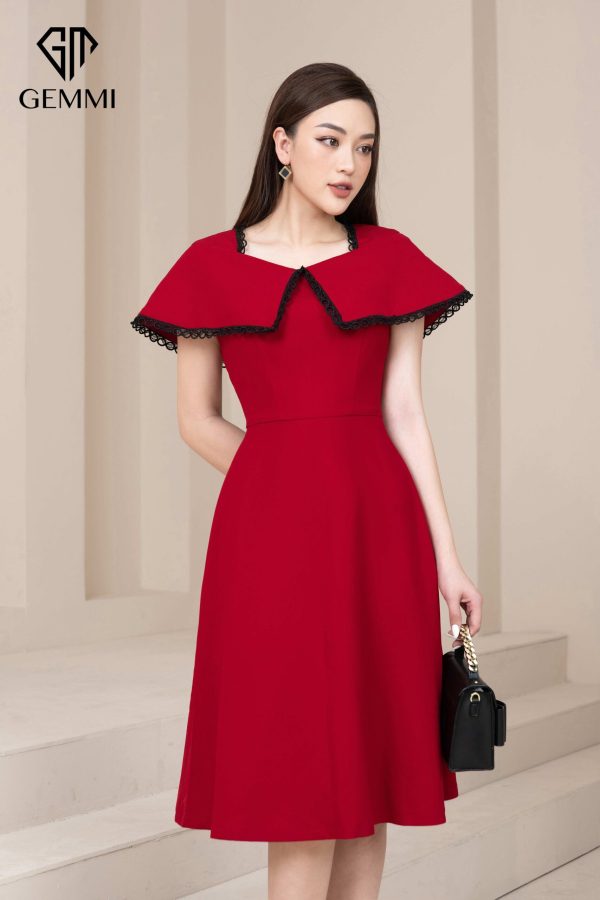 Đầm nữ thiết kế dáng xòe chiffon cao cấp Gemmi fashion, DK8490 - Hình ảnh 2